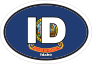 Idaho Id State Flag Oval Sticker