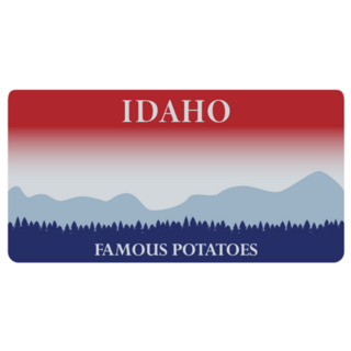 Idaho License Plate Famous Potatoes Sticker