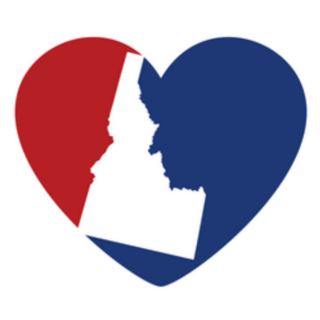 Idaho Map And Heart Logo Sticker