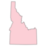 Idaho Map Pink State Sticker