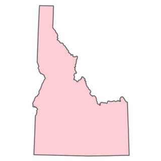 Idaho Map Pink State Sticker