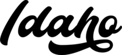 Idaho Modern Calligraphy Script Sticker