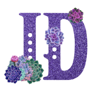 Idaho Purple Sparkle Floral Sticker