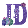 Idaho Purple Sparkle Floral Sticker