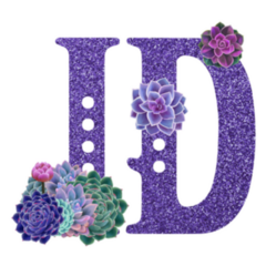 Idaho Purple Sparkle Floral Sticker