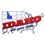 Idaho State Gem State Map Sticker