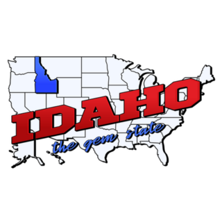 Idaho State Gem State Map Sticker