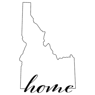 Idaho State Map Home Lettering Sticker