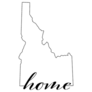 Idaho State Map Home Lettering Sticker