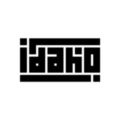 Idaho Typography Logo Sticker