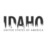 Idaho United States Of America Lettering Sticker
