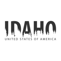 Idaho United States Of America Lettering Sticker