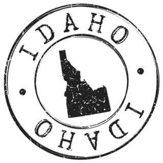Idaho Usa Map Silhouette Postal Sticker