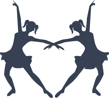 Identical Ballet Dancers Sticker