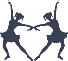 Identical Ballet Dancers Sticker