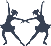 Identical Ballet Dancers Sticker