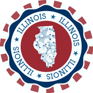 Illinois Badge Round Logo Sticker
