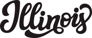 Illinois Calligraphy Sticker