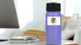 Illinois Il State Flag Sticker on a Water Bottle (New) example