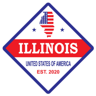 Illinois Map United State Diamond Sticker
