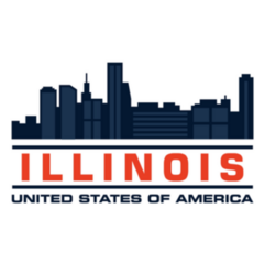 Illinois Skyline Chicago Logo Sticker