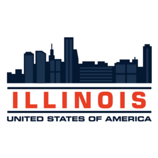 Illinois Skyline Chicago Logo Sticker