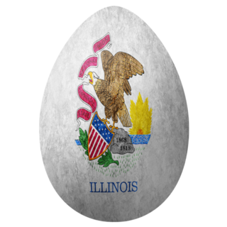 Illinois State Flag Easter Egg, Illinois Sticker