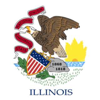 Illinois State Flag Sticker