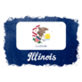 Illinois State Flag Vintage Sticker