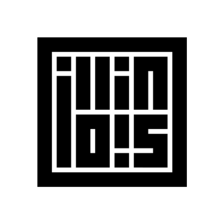 Illinois Typography Logo Sticker