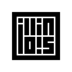 Illinois Typography Logo Sticker