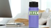 Illustrated 100 Dollar Bill Sticker on a Water Bottle (New) example