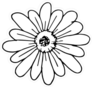 Illustrated Daisy Flower Sticker