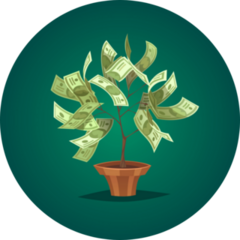 Illustrated Dollar Tree Sticker