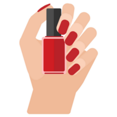 Illustrated Manicure, Red Nail Polish Sticker