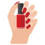 Illustrated Manicure, Red Nail Polish Sticker