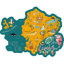 Illustrated Map Ecuador Sticker