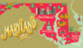 Illustrated Map Of Maryland Sticker