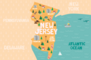 Illustrated Map Of New Jersey Sticker