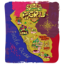 Illustrated Map Of Peru Travel Sticker