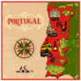 Illustrated Map Of Portugal Travel And Attractions Sticker
