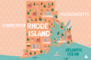 Illustrated Map Of Rhode Island Sticker