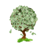 Illustrated Money Tree Sticker
