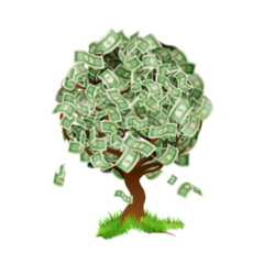 Illustrated Money Tree Sticker
