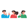 Illustrated People Thumbs Up Sticker