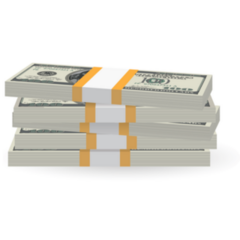 Illustrated Stack of Banknotes