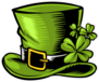 Illustrated Woodcut Leprechaun Hat Sticker