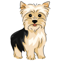 Illustrated Yorkshire Terrier Sticker