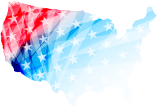 Illustration Abstract American Flag For Independence Day 