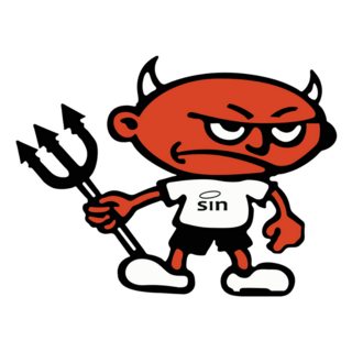 Illustration Angry Devil Cartoon Sticker